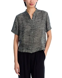 Eileen Fisher Mandarin Collar Shirt