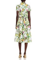 Lemon Print Fit & Flare Poplin Shirt Dress - Exclusive