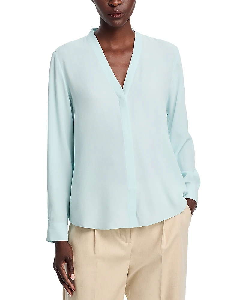 Eileen Fisher Silk V Neck Shirt