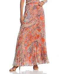 L'Agence Torin Pleated Maxi Skirt