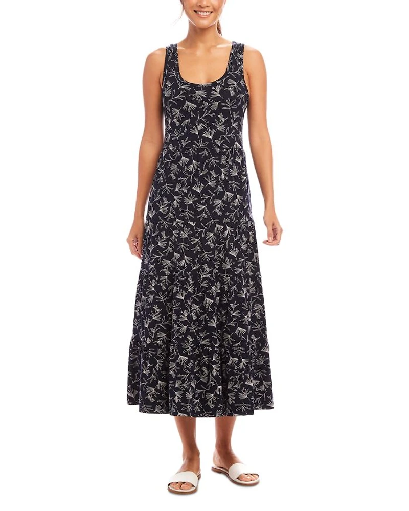 Floral Tiered Midi Dress