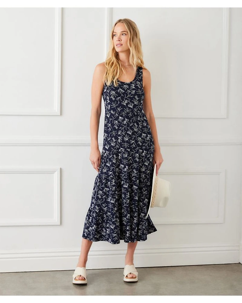 Floral Tiered Midi Dress
