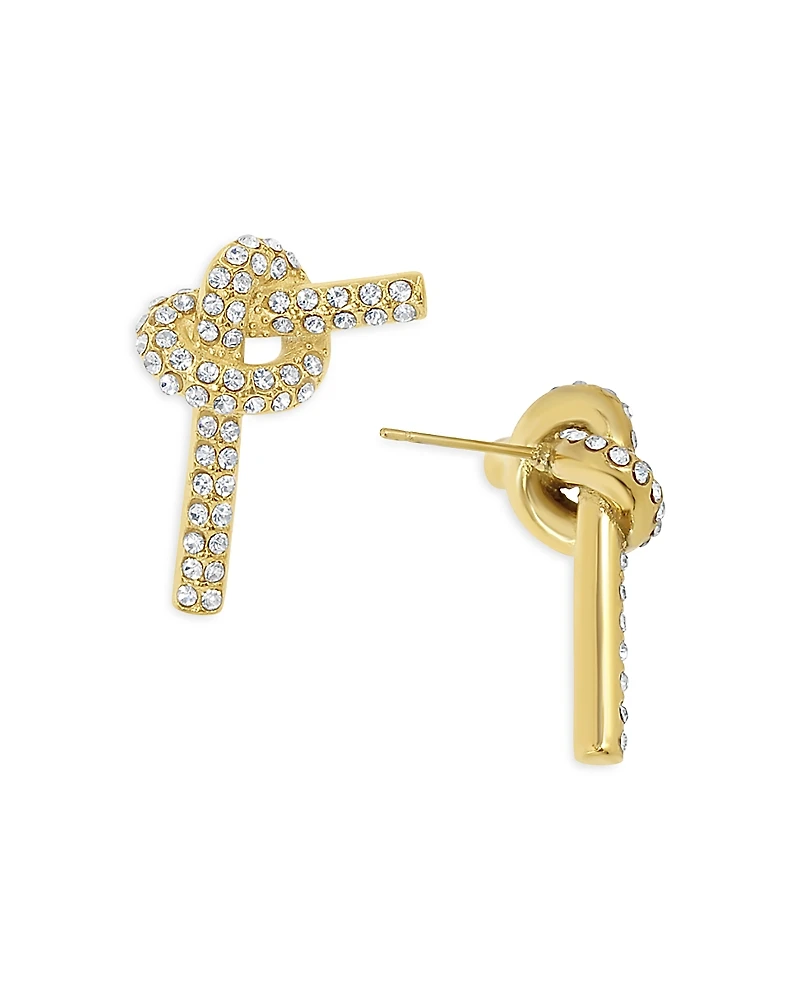 Jackie Mack Designs Pave Knot Drop Earrings