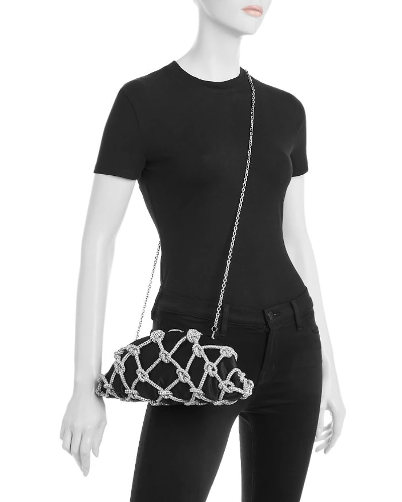 Satin Embellished Clutch