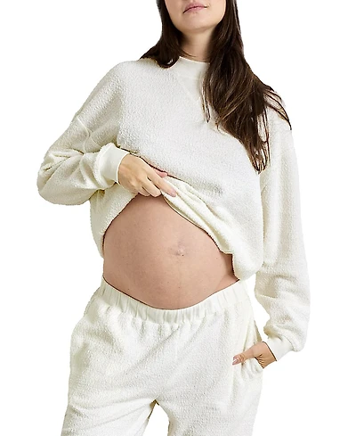 Hatch Collection The Dina Boucle Maternity Sweatshirt