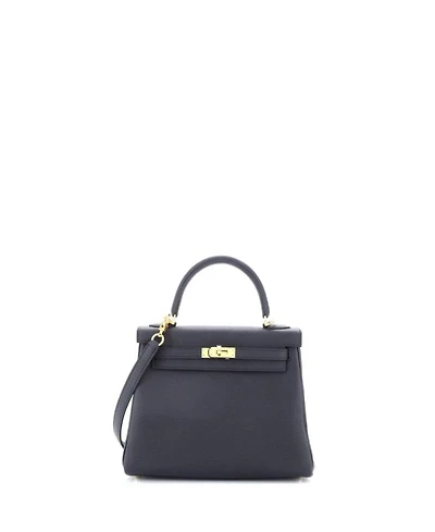 Kelly Handbag Black Togo with Gold Hardware