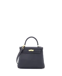 Kelly 25 Handbag Black Togo with Gold Hardware