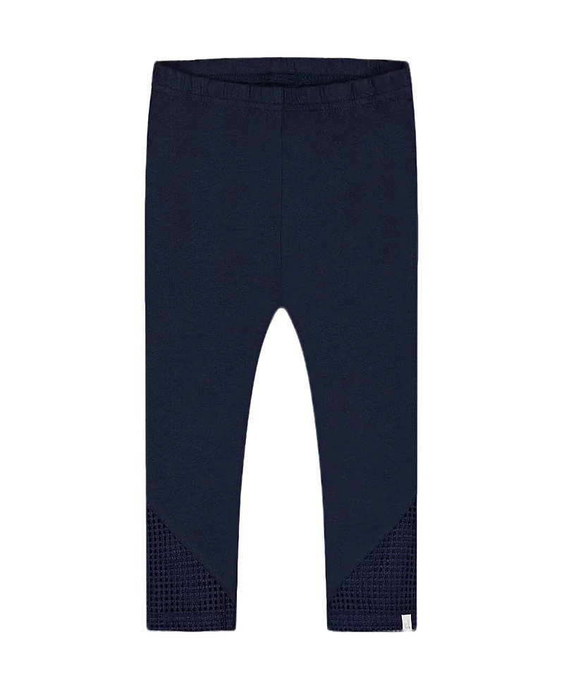 Deux par Deux Girls' Organic Cotton Capri Leggings with Mesh - Little Kid