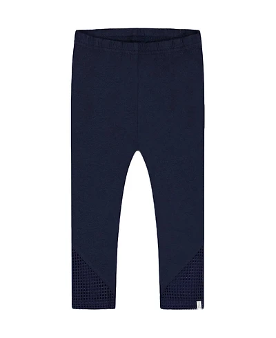 Deux par Deux Girls' Organic Cotton Capri Leggings with Mesh - Little Kid