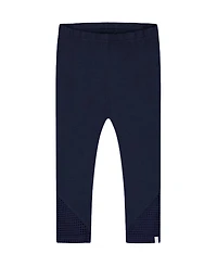 Deux par Deux Girls' Organic Cotton Capri Leggings with Mesh - Little Kid