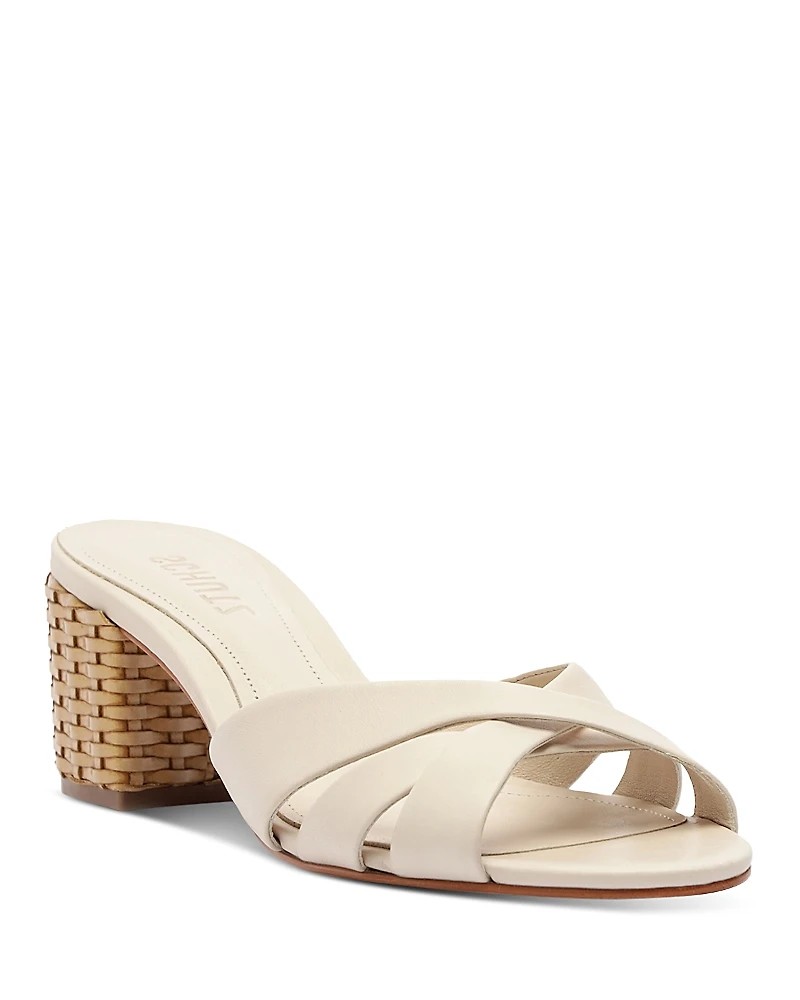 Schutz Women's Keefa Straw Heel Sandals