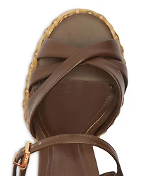 Women's Keefa Straw High Heel Platform Sandals
