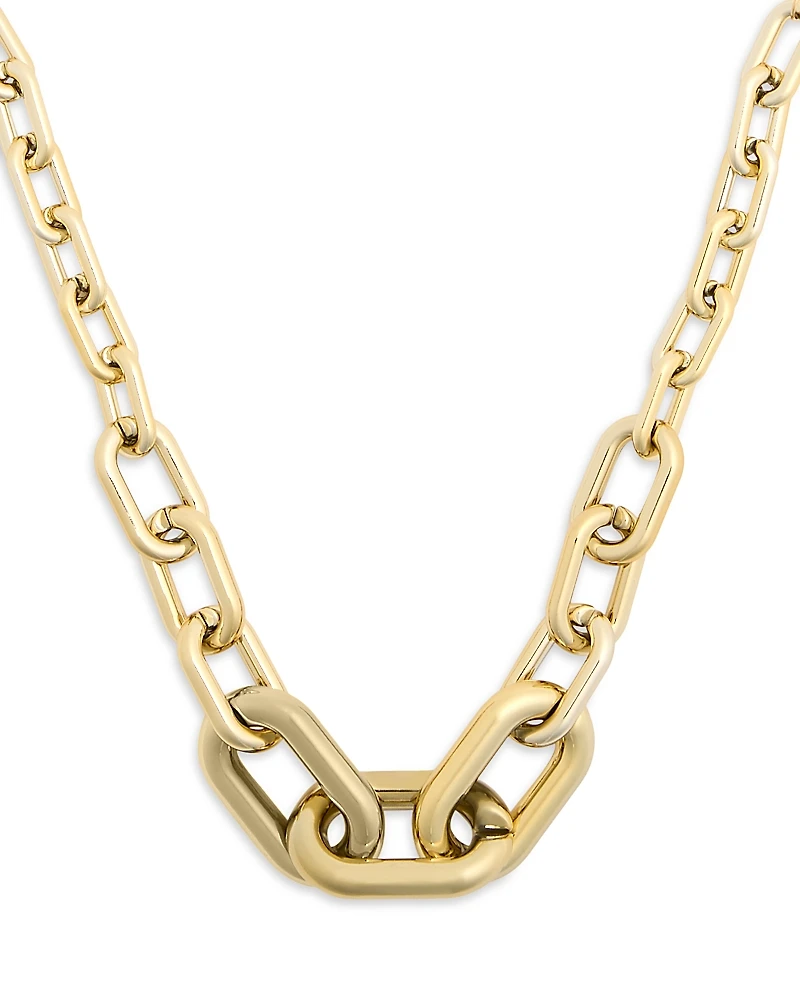 Aqua Shashi Chain Link Necklace, 14- 17 - Exclusive