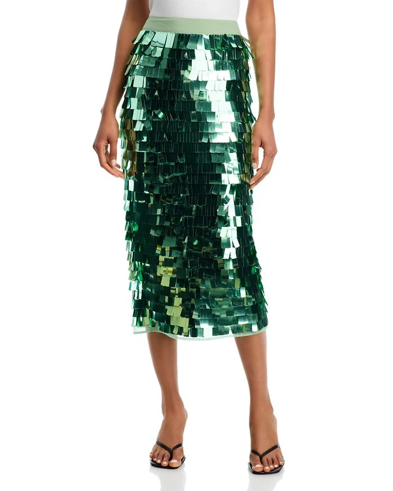 Midi Sequin Pencil Skirt