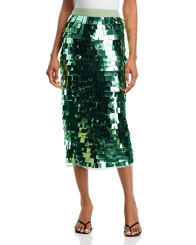 Midi Sequin Pencil Skirt