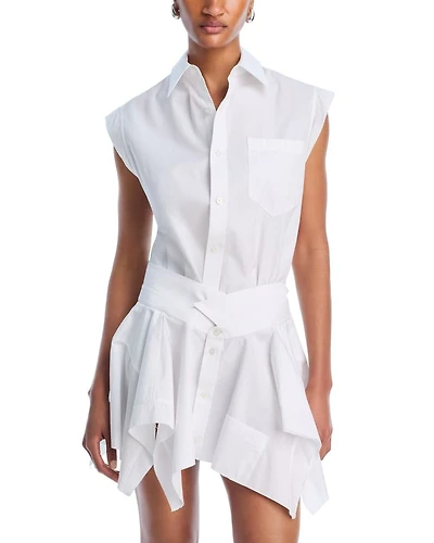 Cut Off Double Shirt Dress