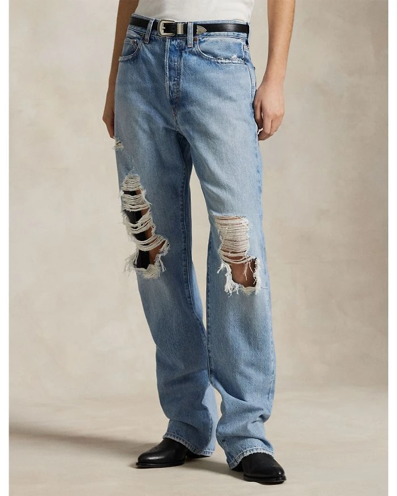 Relaxed Straight Jeans Blue