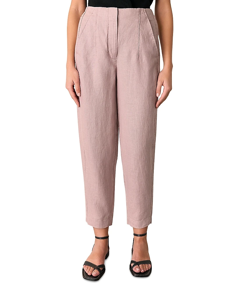 Whistles Linen Barrel Leg Pants