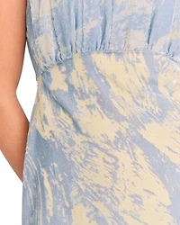 Devore Swirl Velvet Midi Dress