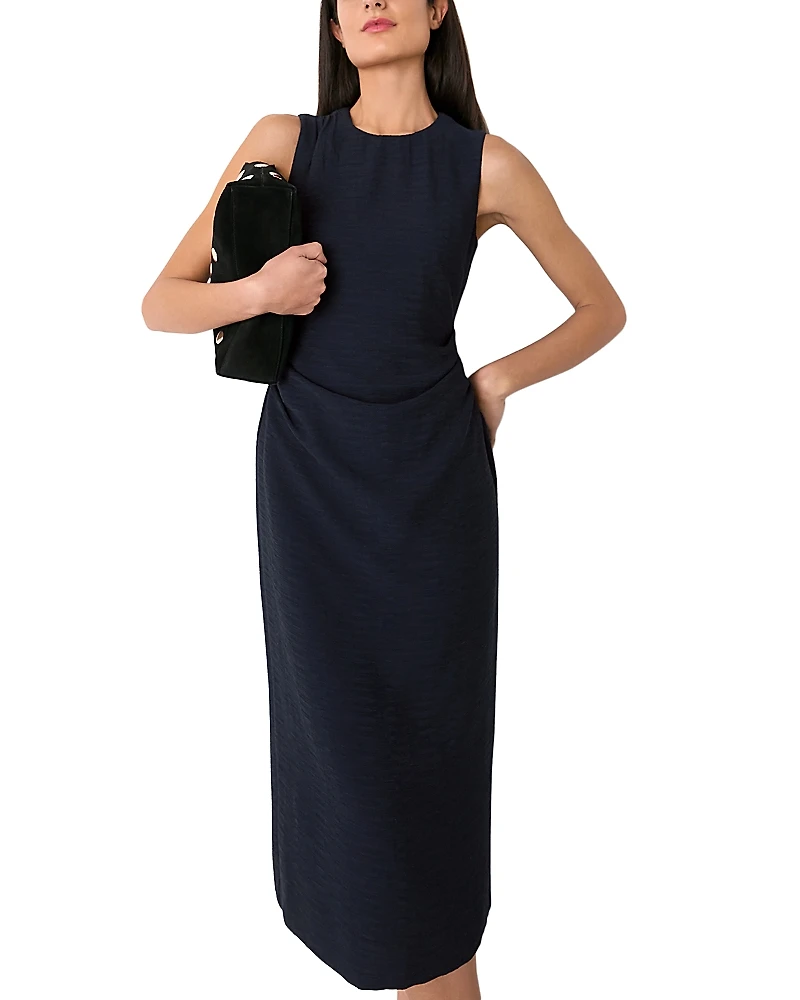 Whistles Nora Textured Midi Dress