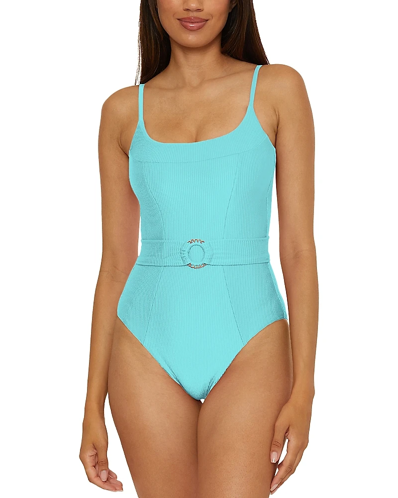Becca by Rebecca Virtue Monte Carlo Ribbed One Piece Swimsuit