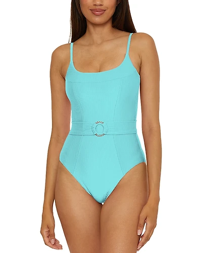 Becca by Rebecca Virtue Monte Carlo Ribbed One Piece Swimsuit