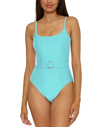 Becca by Rebecca Virtue Monte Carlo Ribbed One Piece Swimsuit