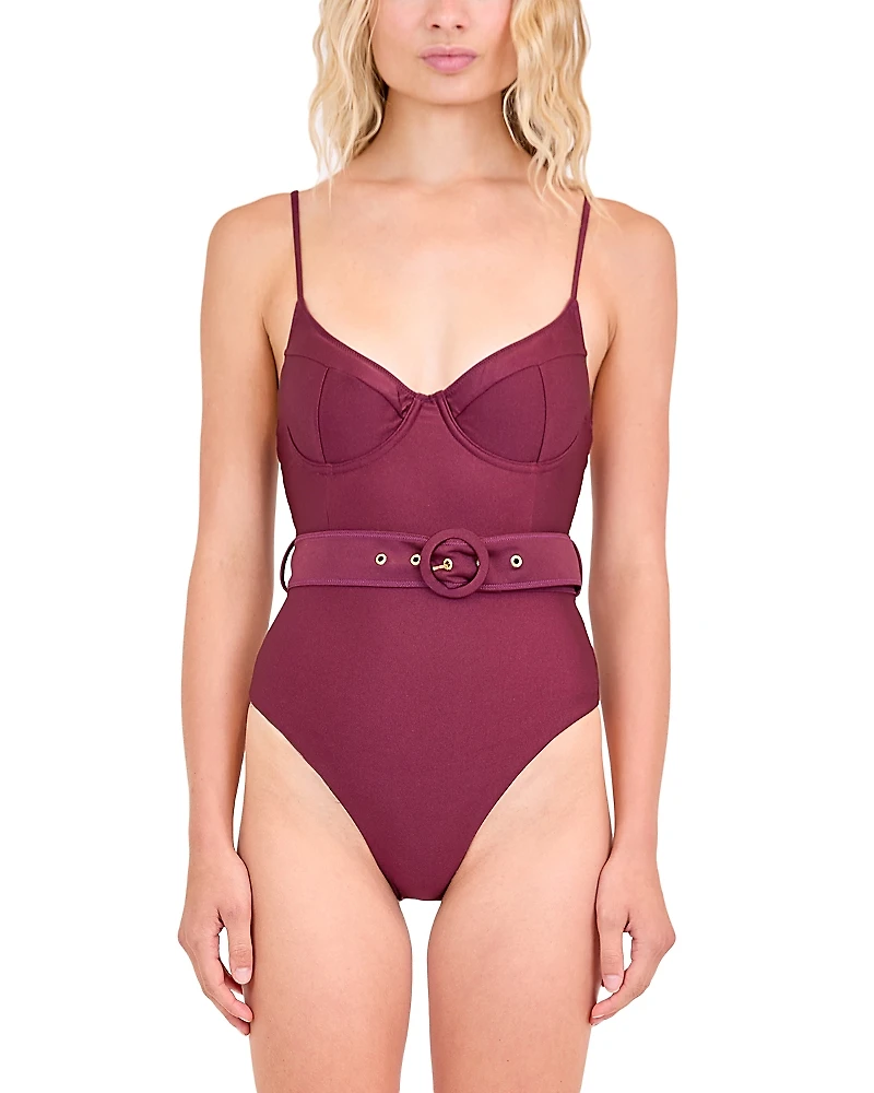 Simkhai Noa Belted One Piece Swimsuit