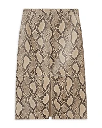 Missa Snake Leather Pencil Skirt