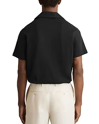 Short Sleeve Embroidered Paisley Camp Shirt