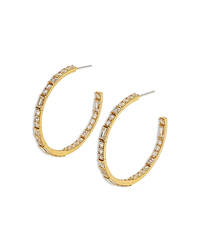 Nadri Cubic Zirconia Hoop Earrings