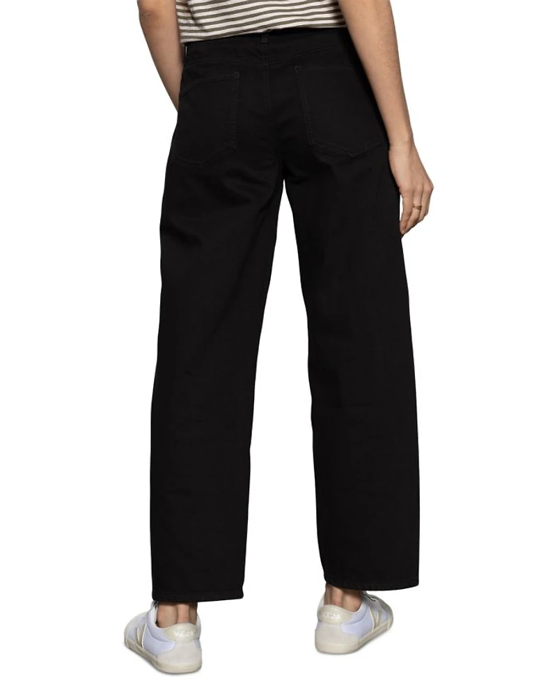 District High Rise Column Ankle Jeans Black