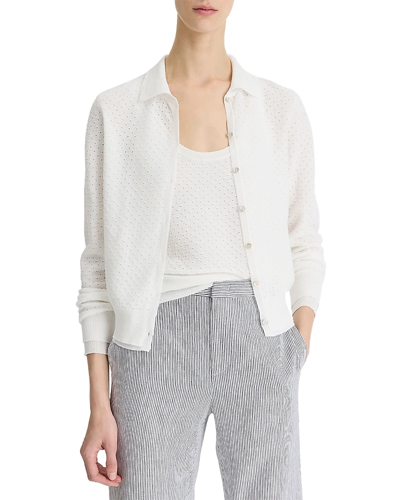 Vince Collared Cardigan Sweater