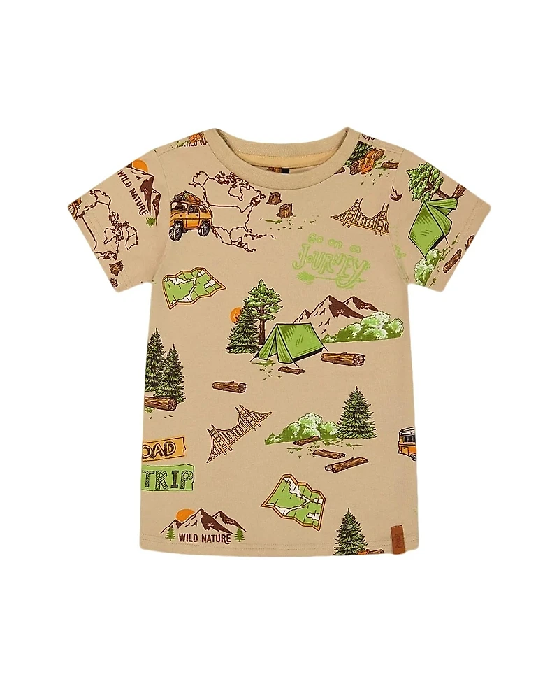Deux par Deux Boys' Printed Organic Cotton Tee - Little Kid