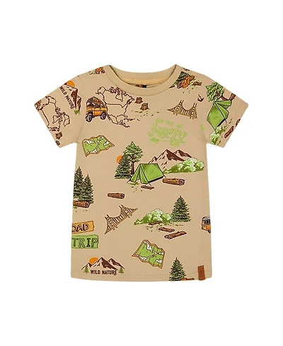 Deux par Deux Boys' Printed Organic Cotton Tee - Little Kid