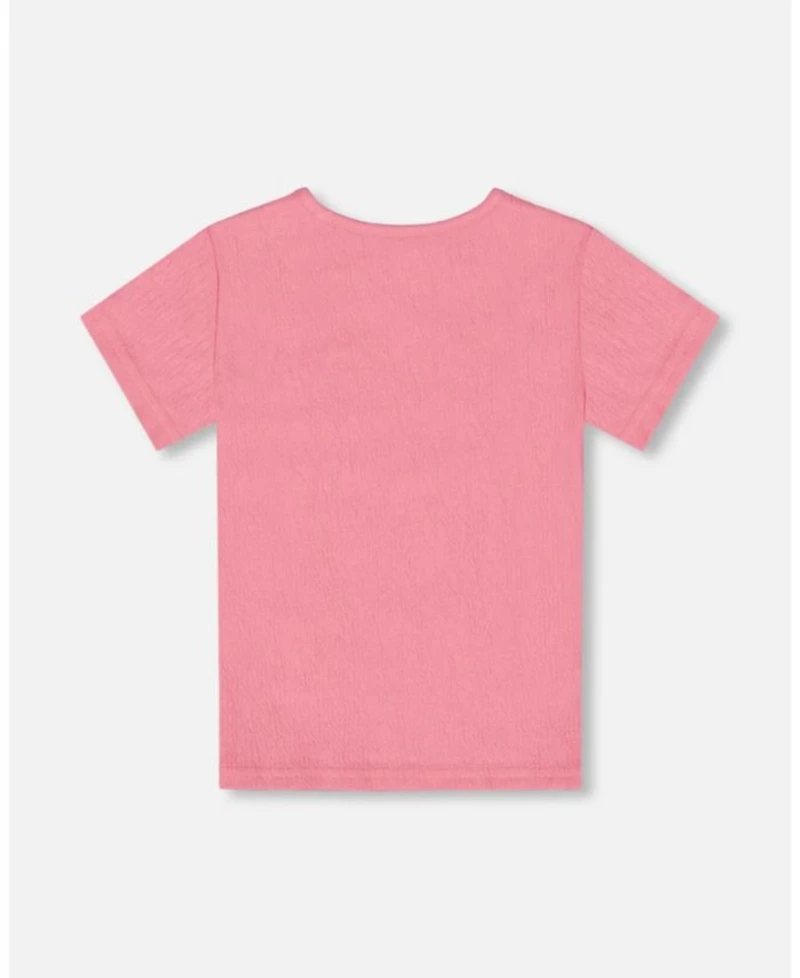 Girls' Crinkle Short Sleeve Top