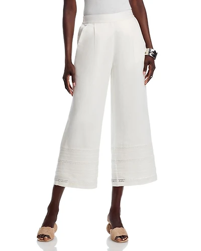 Embroidered Eyelet Pants