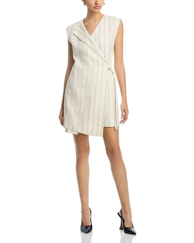 Dagania Striped Wrap Dress