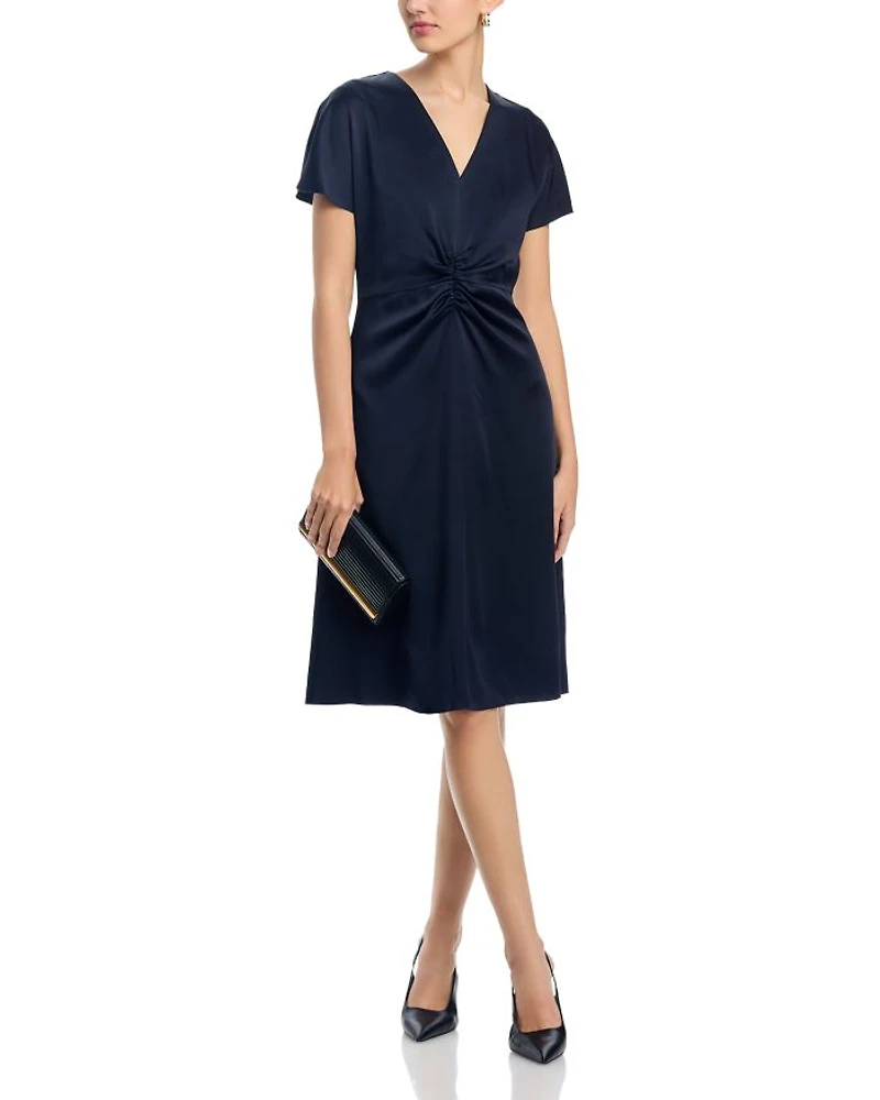 Dulania Twist Front Flutter Sleeve Dress