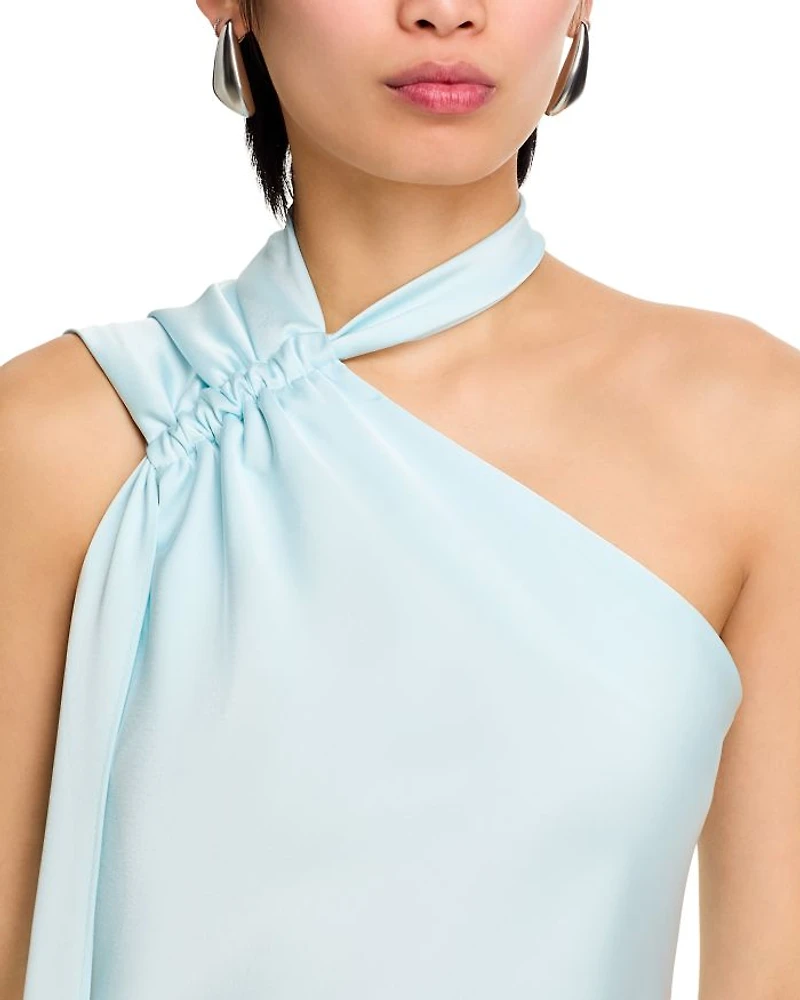 Long Scarf Bias Cut Gown