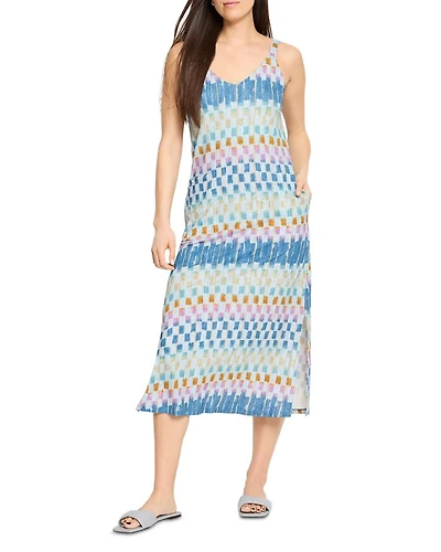 Painted Blocks V Neck Tank Dress