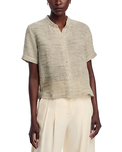 Eileen Fisher Mandarin Collar Shirt