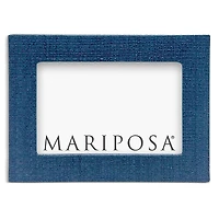 Mariposa Indigo Blue Faux Grasscloth Frame