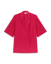 Carloe Silk Short Sleeve Blazer