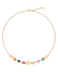 Marco Bicego 18K Yellow Gold Lunaria Tourmaline Multicolor Tourmaline Collar Necklace, 16.5 - 18