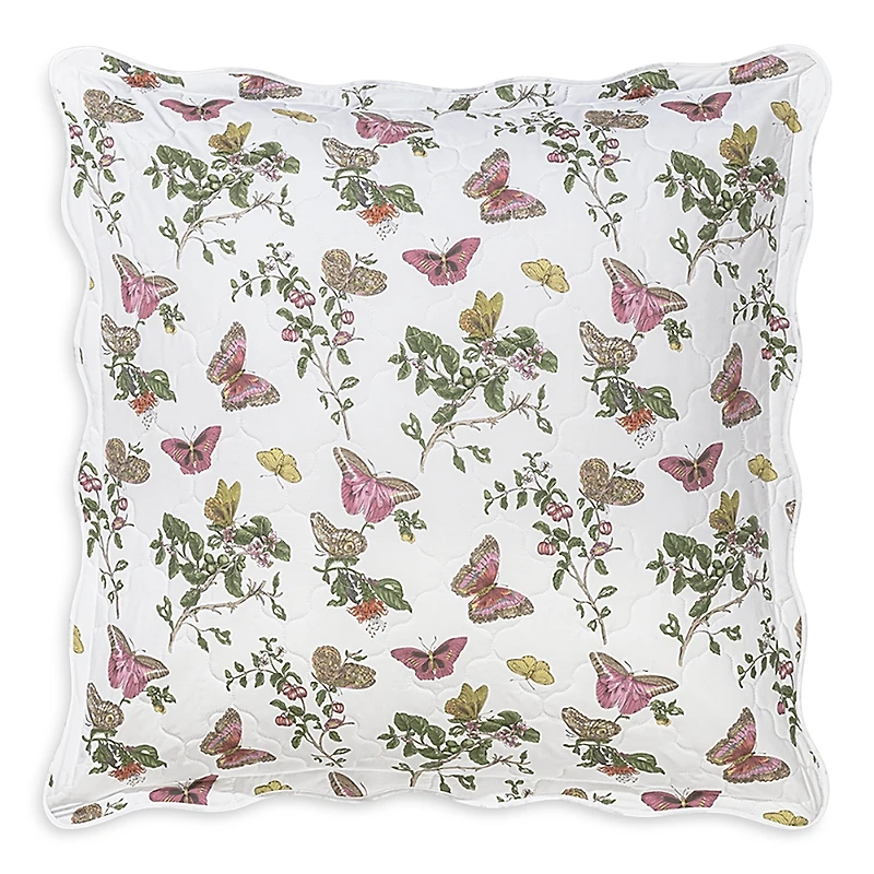 Matouk Baudin Butterfly Quilted Euro Sham