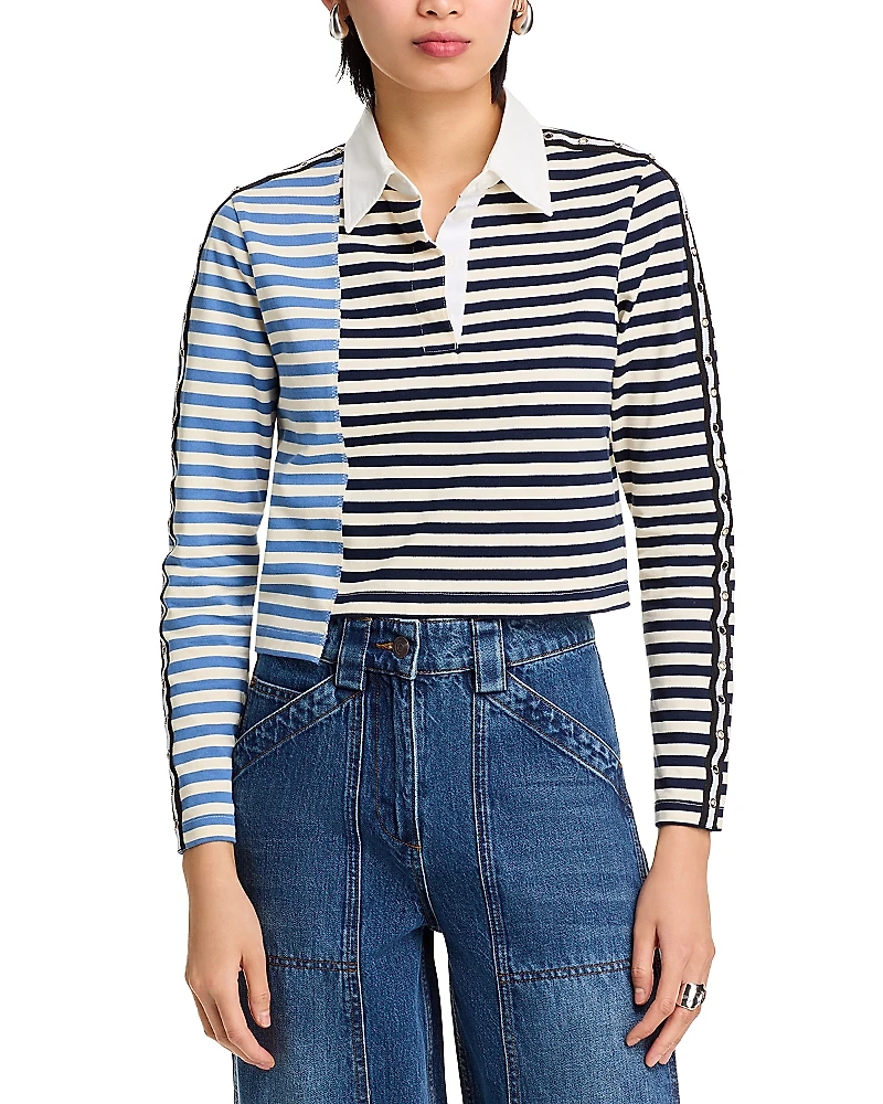 3.1 Phillip Lim Multi Stripe Polo Shirt
