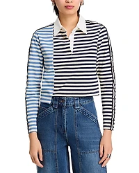 3.1 Phillip Lim Multi Stripe Polo Shirt