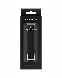 COACH Apple Watch® Black Silicone Strap, 38/40/41mm & 42mm