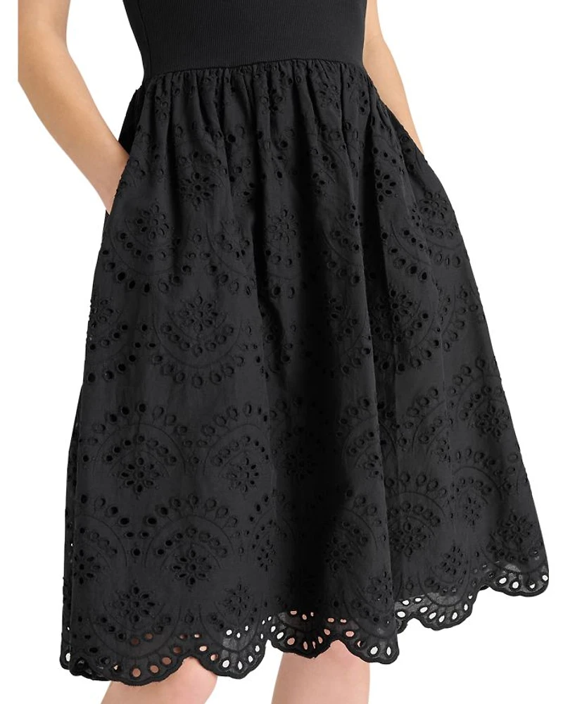 Julian Pointelle Skirt Dress